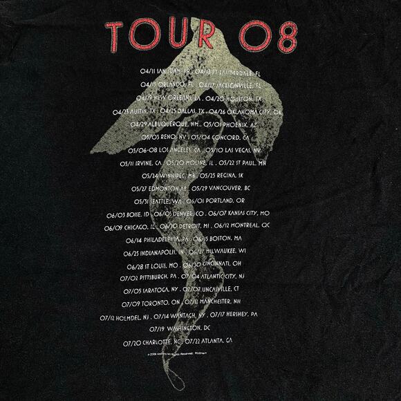 RUSH Tour 2008 Snakes & Arrows Band Tee Shirt Medium - Picture 4 of 5